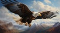 Mature American Bald Eagle, Portrait of wildlife Royalty Free Stock Photo