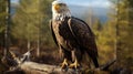 Mature American Bald Eagle, Portrait of wildlife Royalty Free Stock Photo