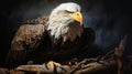 Mature American Bald Eagle, Portrait of wildlife Royalty Free Stock Photo