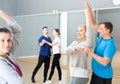 Mature blonde dancing slow ballroom dance in pair Royalty Free Stock Photo