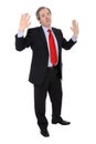 Mature business man gesturing Royalty Free Stock Photo