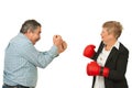 Mature business people having confrontation Royalty Free Stock Photo