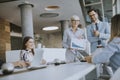 Mature business woman explaining project details on a meeting in office Royalty Free Stock Photo