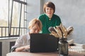 Mature business women working laptop computer Royalty Free Stock Photo