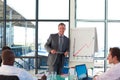 Mature businessman giving a presentation Royalty Free Stock Photo