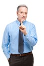 Mature businessman portrait having an idea Royalty Free Stock Photo