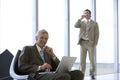 Mature businessman seated