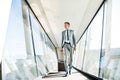 Mature businessman with suitcase travelling. Royalty Free Stock Photo