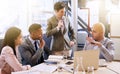 Mature businesswoman conducting a presentation in modern board room Royalty Free Stock Photo