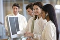 Mature call center woman Royalty Free Stock Photo