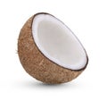 Mature coconut Isolated on white background Royalty Free Stock Photo