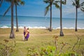 Mature couple dressed in Balinese costume Royalty Free Stock Photo