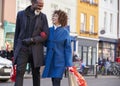 Mature Couple Enjoying Shopping In City Together Royalty Free Stock Photo