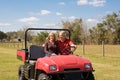 Mature Couple - Fun on the Farm Royalty Free Stock Photo