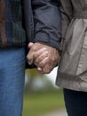 Mature couple holding hands Royalty Free Stock Photo