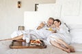 Mature couple in a luxurious hotel room Royalty Free Stock Photo