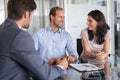 Mature couple meeting financial advisor Royalty Free Stock Photo