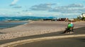 Mature couple in Minehead beach Royalty Free Stock Photo