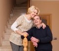 Mature couple near staircase Royalty Free Stock Photo