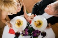 Mature Couple romantic dinner Royalty Free Stock Photo