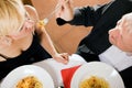 Mature Couple romantic dinner Royalty Free Stock Photo