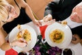 Mature Couple romantic dinner Royalty Free Stock Photo