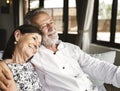 Mature couple vacationing at a resort Royalty Free Stock Photo