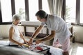 Mature couple vacationing at a resort Royalty Free Stock Photo