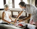 Mature couple vacationing at a resort Royalty Free Stock Photo