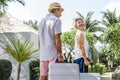 Mature couple vacationing at a resort Royalty Free Stock Photo