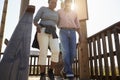 Mature Couple Walking On Observation Platform Together Royalty Free Stock Photo