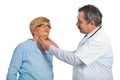 Mature endocrinologist with patient woman Royalty Free Stock Photo