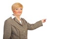 Mature executive woman pointing Royalty Free Stock Photo
