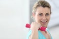 Mature fitness woman excercising Royalty Free Stock Photo