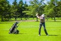 Mature Golfer on a Golf Course Royalty Free Stock Photo