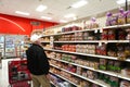 Elderly man shops in Target store in the bread isle