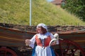 Mature lady in Elizabethan re-enactment