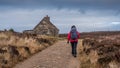 Mature lady Hillwalking in Cairngorms