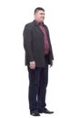 Mature man in a business suit. isolated on a white Royalty Free Stock Photo