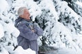 Mature man in good mood Royalty Free Stock Photo