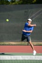 Mature Man Playing Tennis Royalty Free Stock Photo