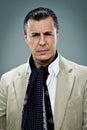 Mature Man with Serious Expression Royalty Free Stock Photo