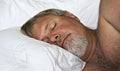 Mature man sleeping peacefully