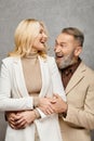 Mature man and woman, elegantly dressed Royalty Free Stock Photo
