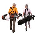 Mature Man and Woman Golfers