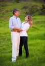 Mature middle age couple in love hugging Royalty Free Stock Photo