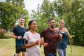 Mature people jogging in park