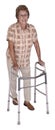 Mature Senior Elderly Woman Walker Aid Isolated