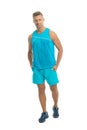 Mature but still young. Guy sport outfit. Fashion concept. Man model clothes shop. Sport style. Menswear and fashionable