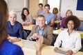 Mature Students In Further Education Class With Teacher Royalty Free Stock Photo